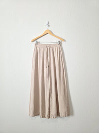 Linen Blend Wide Leg Pants (XS)