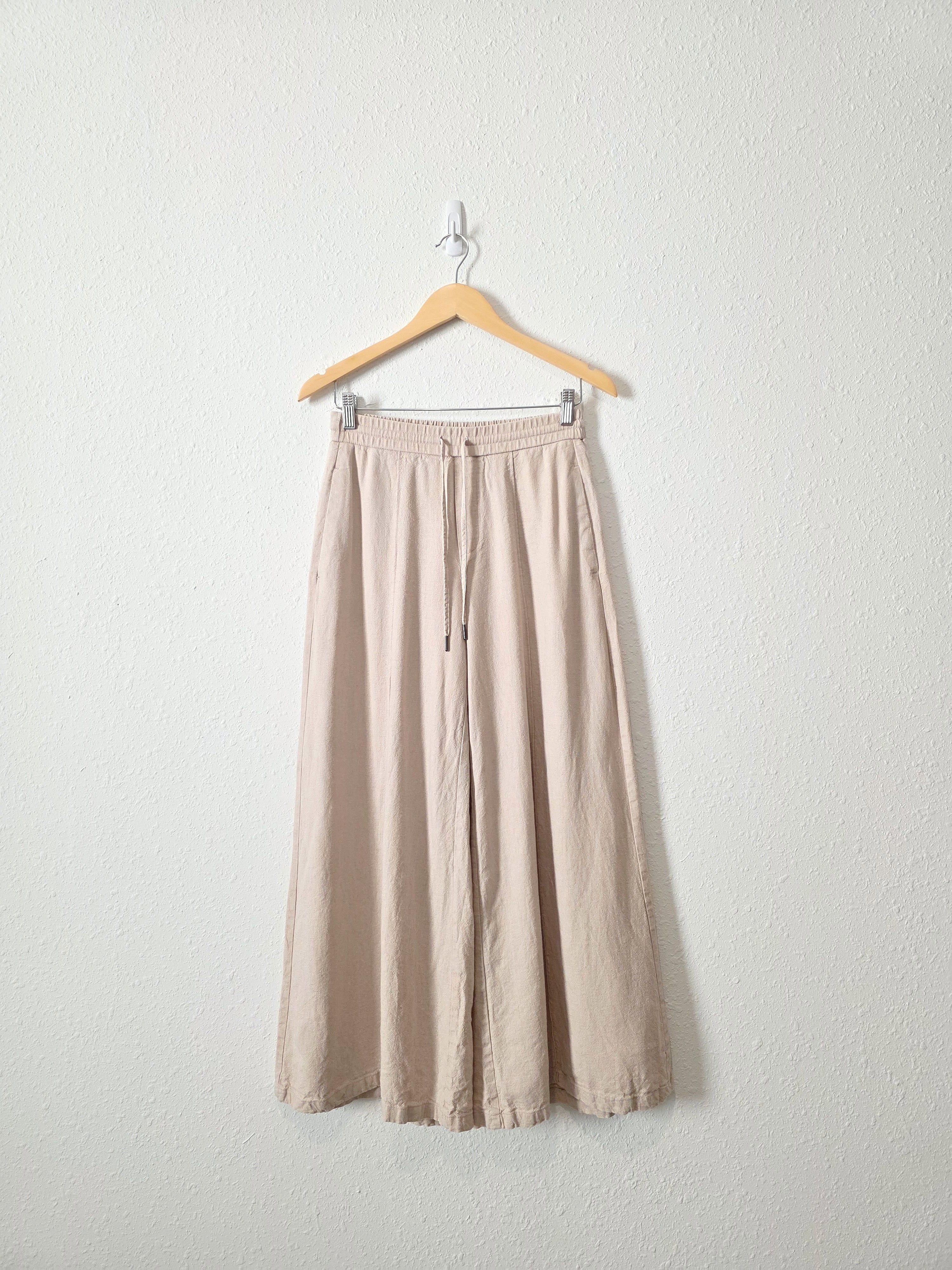 Linen Blend Wide Leg Pants (XS)