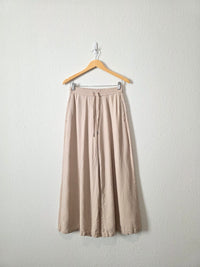 Linen Blend Wide Leg Pants (XS)