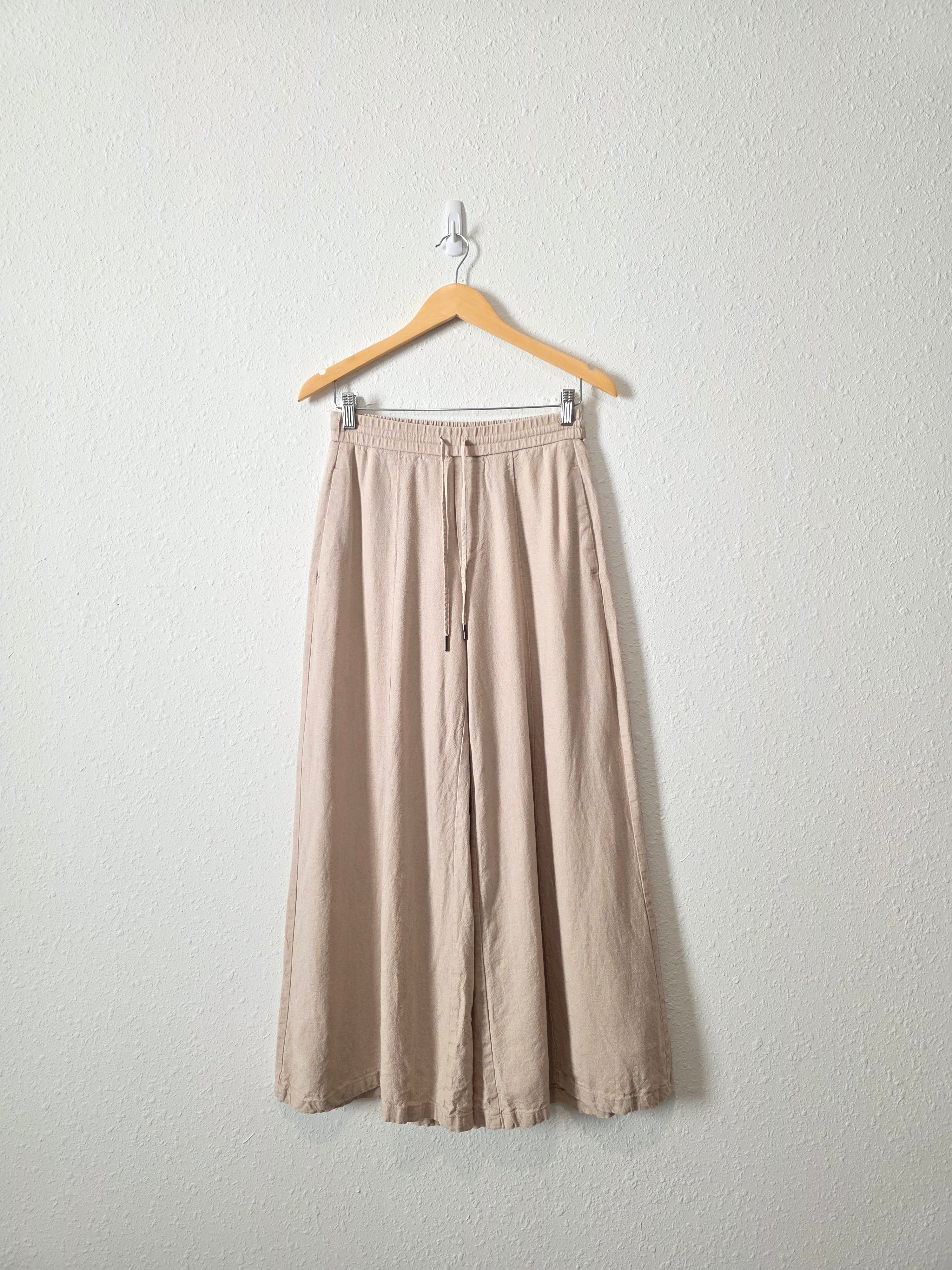Linen Blend Wide Leg Pants (XS)