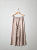 Linen Blend Wide Leg Pants (XS)