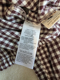 Madewell Puff Sleeve Checkered Top (M)