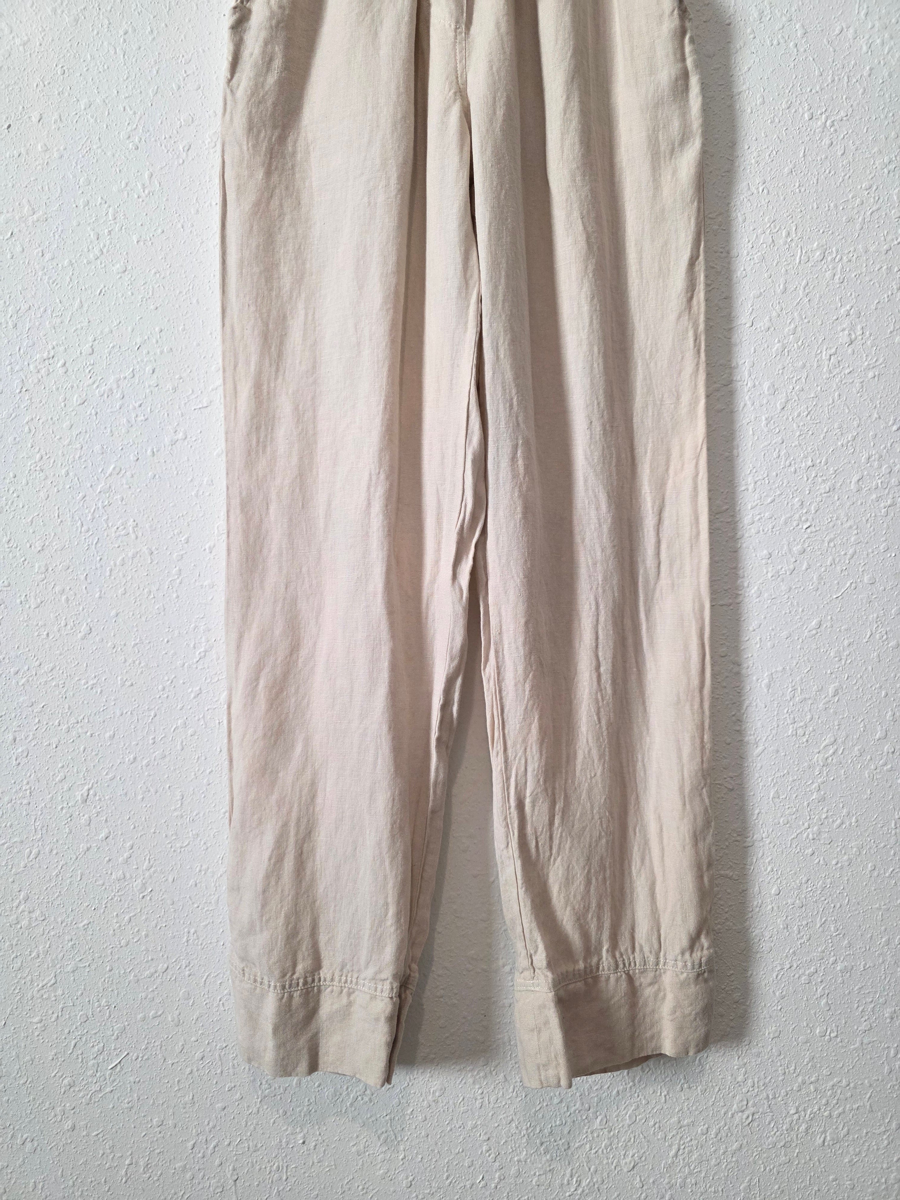 Parachute Straight Linen Pants (XS)
