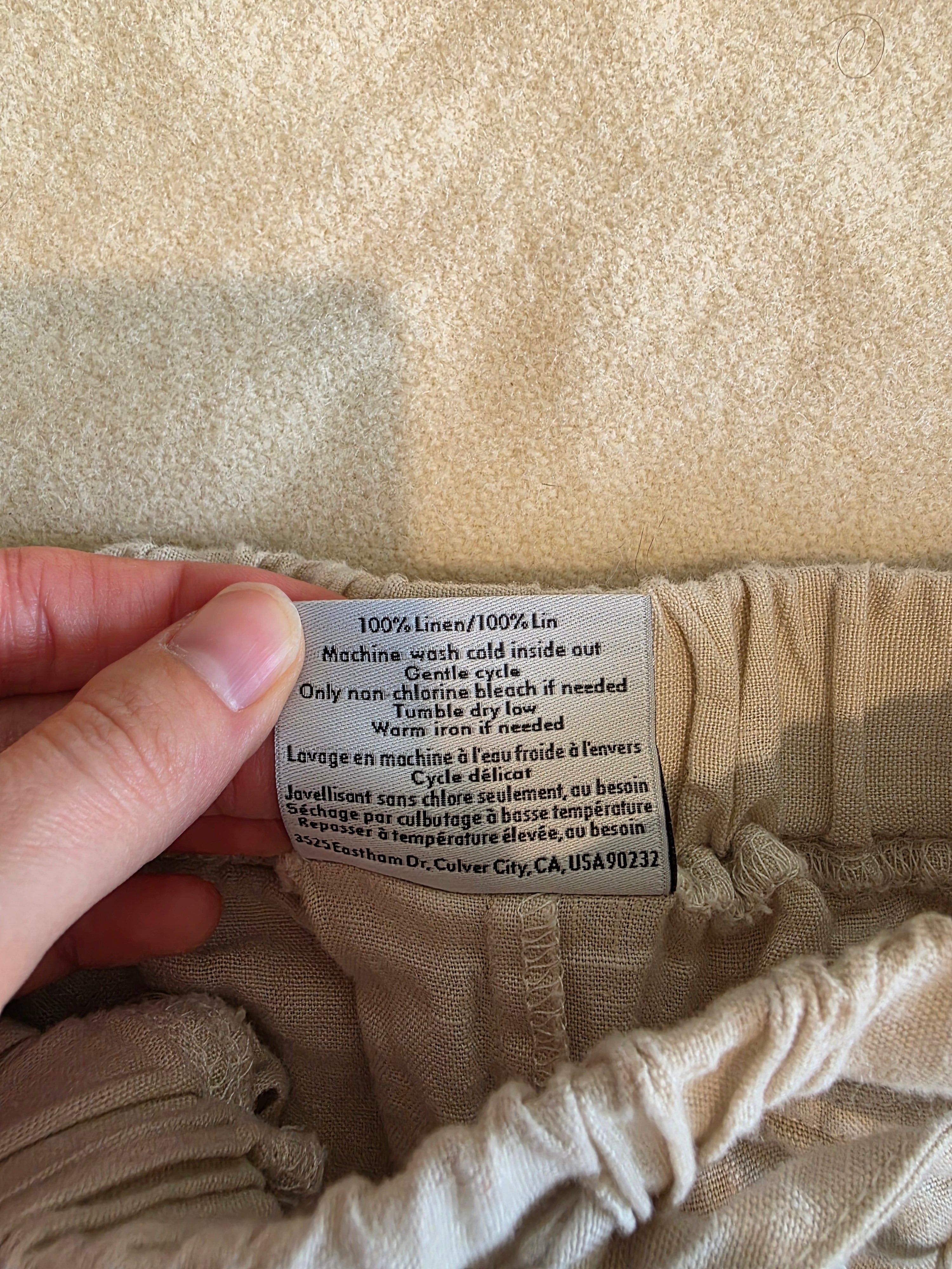Parachute Straight Linen Pants (XS)