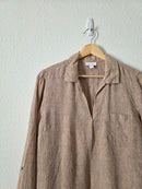 J.Jill Brown Linen Top (M)
