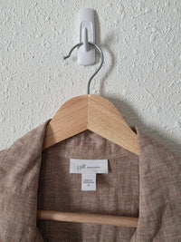J.Jill Brown Linen Top (M)