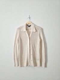 Cream Textured Cardigan (S)