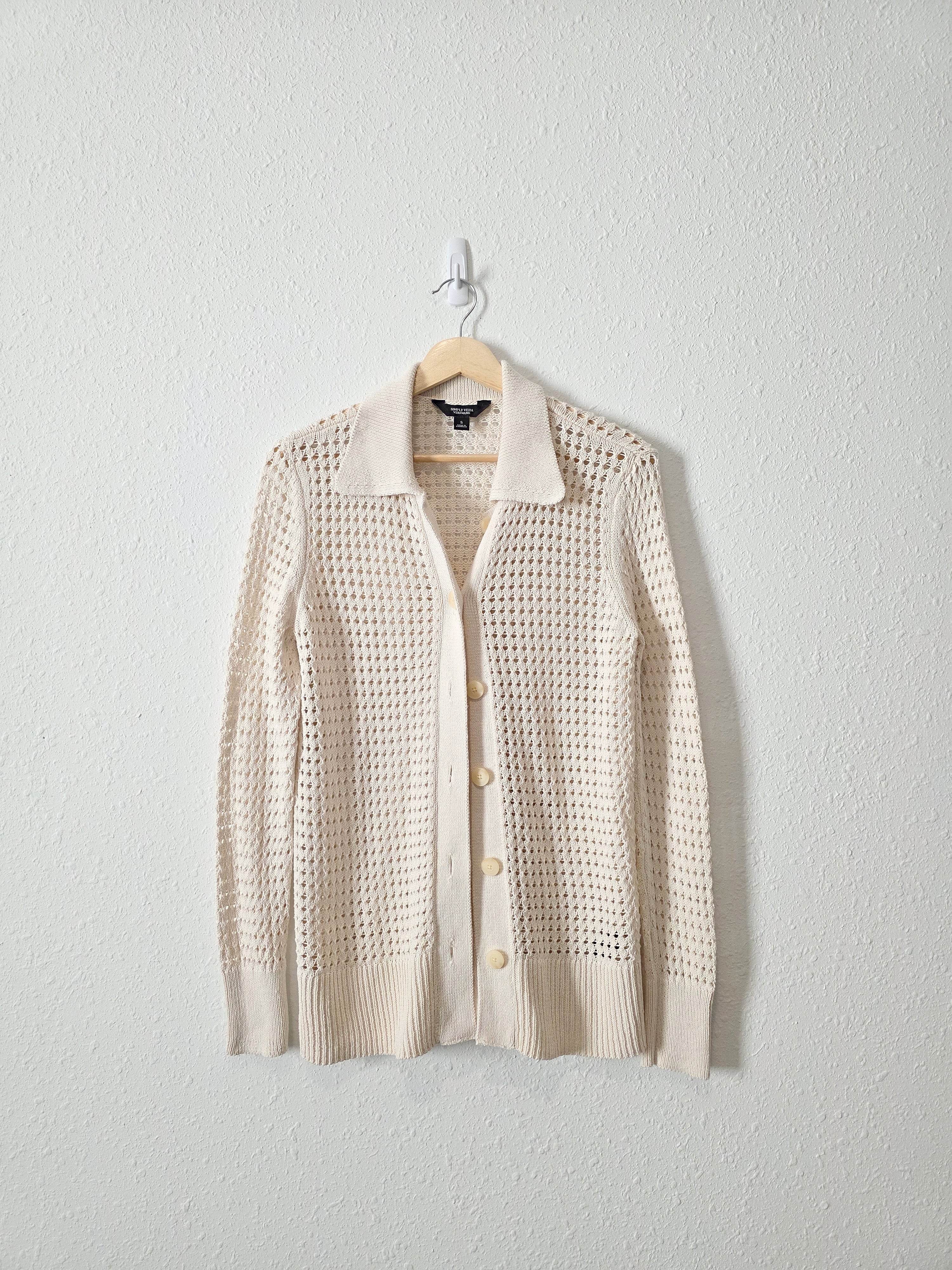 Cream Textured Cardigan (S)