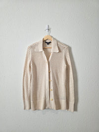 Cream Textured Cardigan (S)
