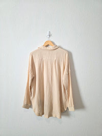 Pink Lily Cotton Gauze Button Up (S)