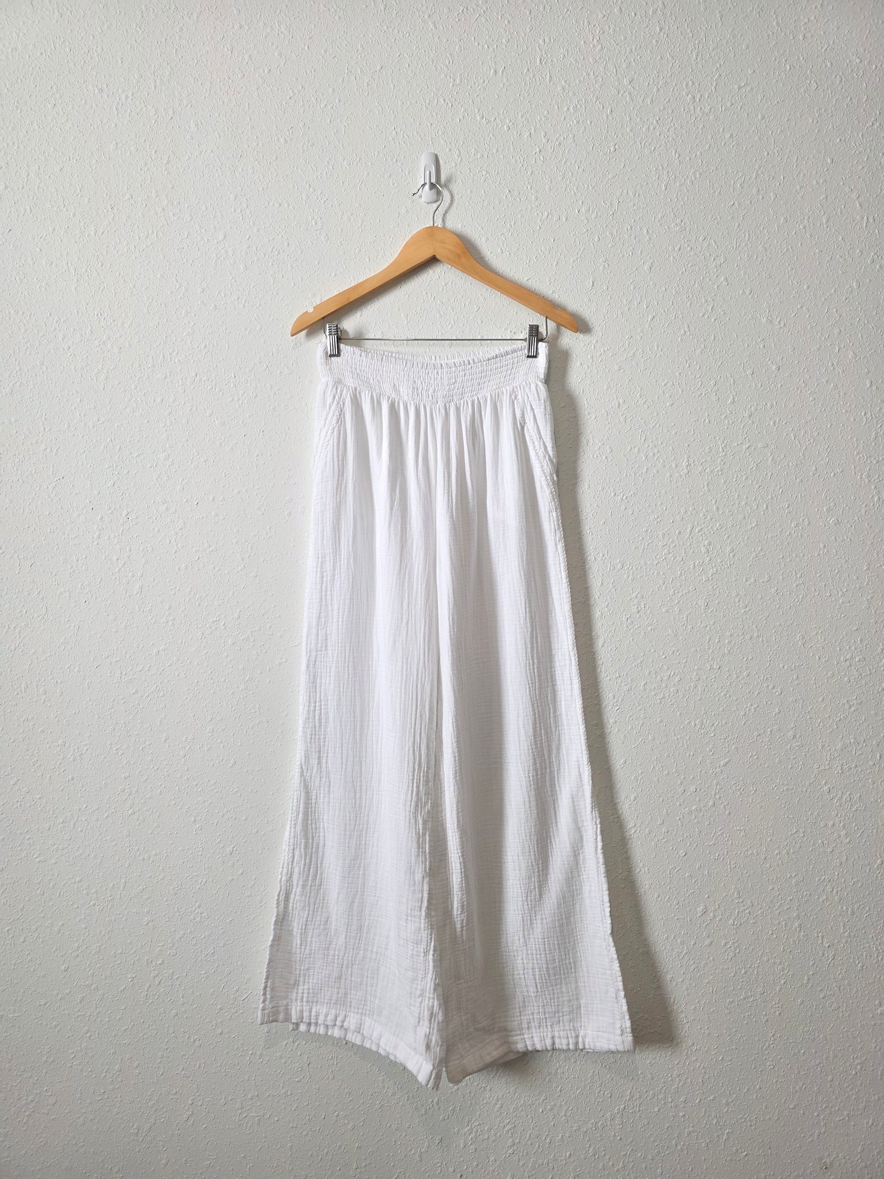 Aerie Wide Leg Gauze Pants (M)