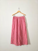 Linenfox Gingham Wide Leg Pants (Fits M/L)