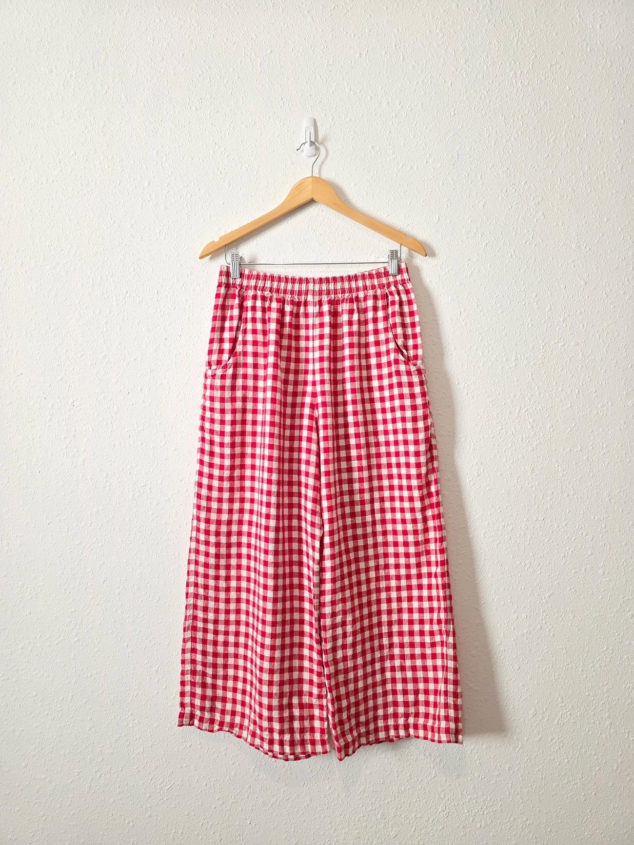 Linenfox Gingham Wide Leg Pants (Fits M/L)
