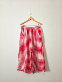 Linenfox Gingham Wide Leg Pants (Fits M/L)