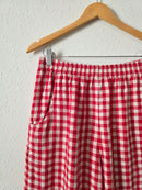 Linenfox Gingham Wide Leg Pants (Fits M/L)