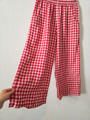 Linenfox Gingham Wide Leg Pants (Fits M/L)