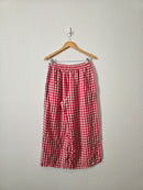Linenfox Gingham Wide Leg Pants (Fits M/L)