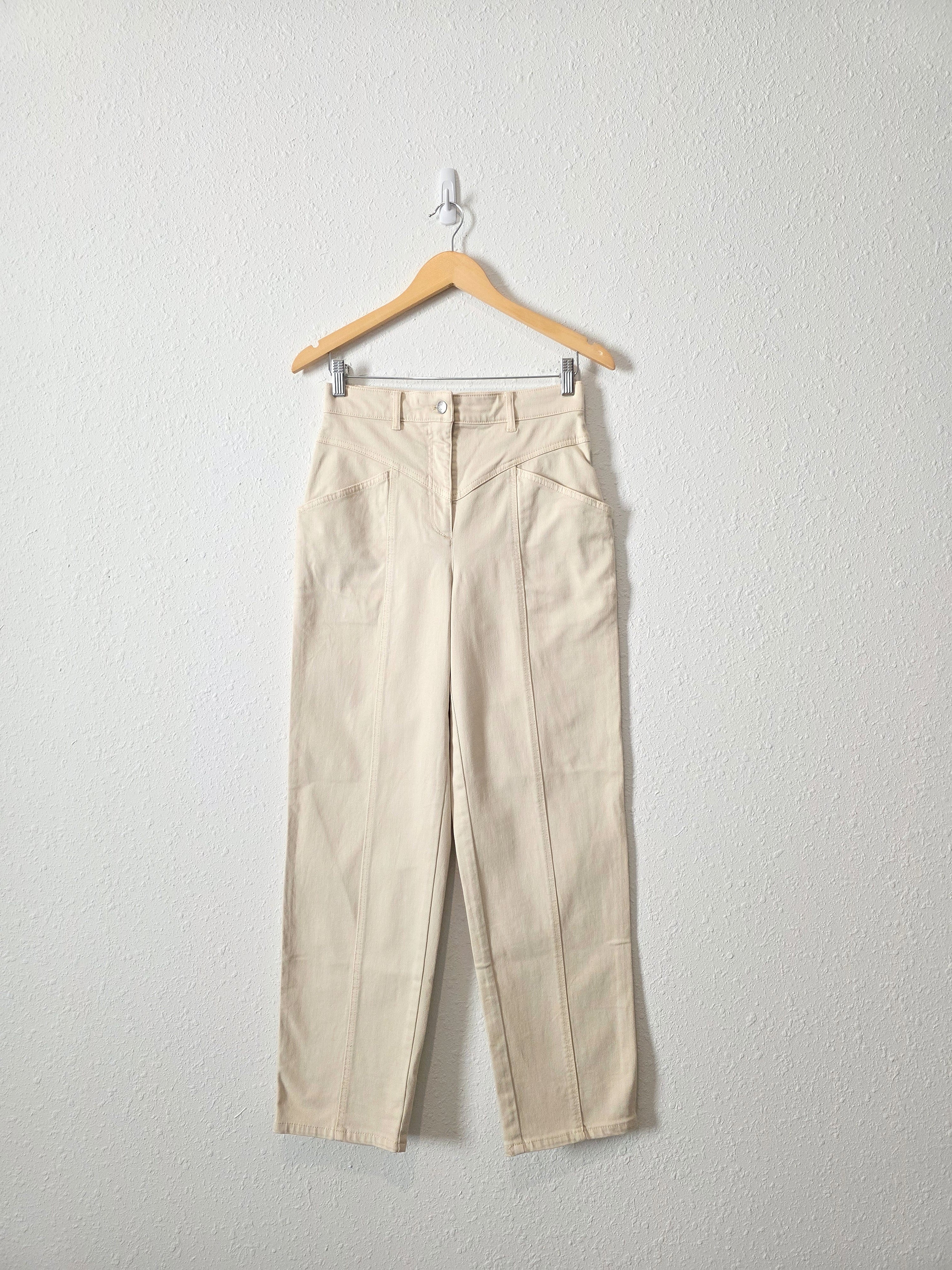 Aritzia Ecru Straight Pants (2)