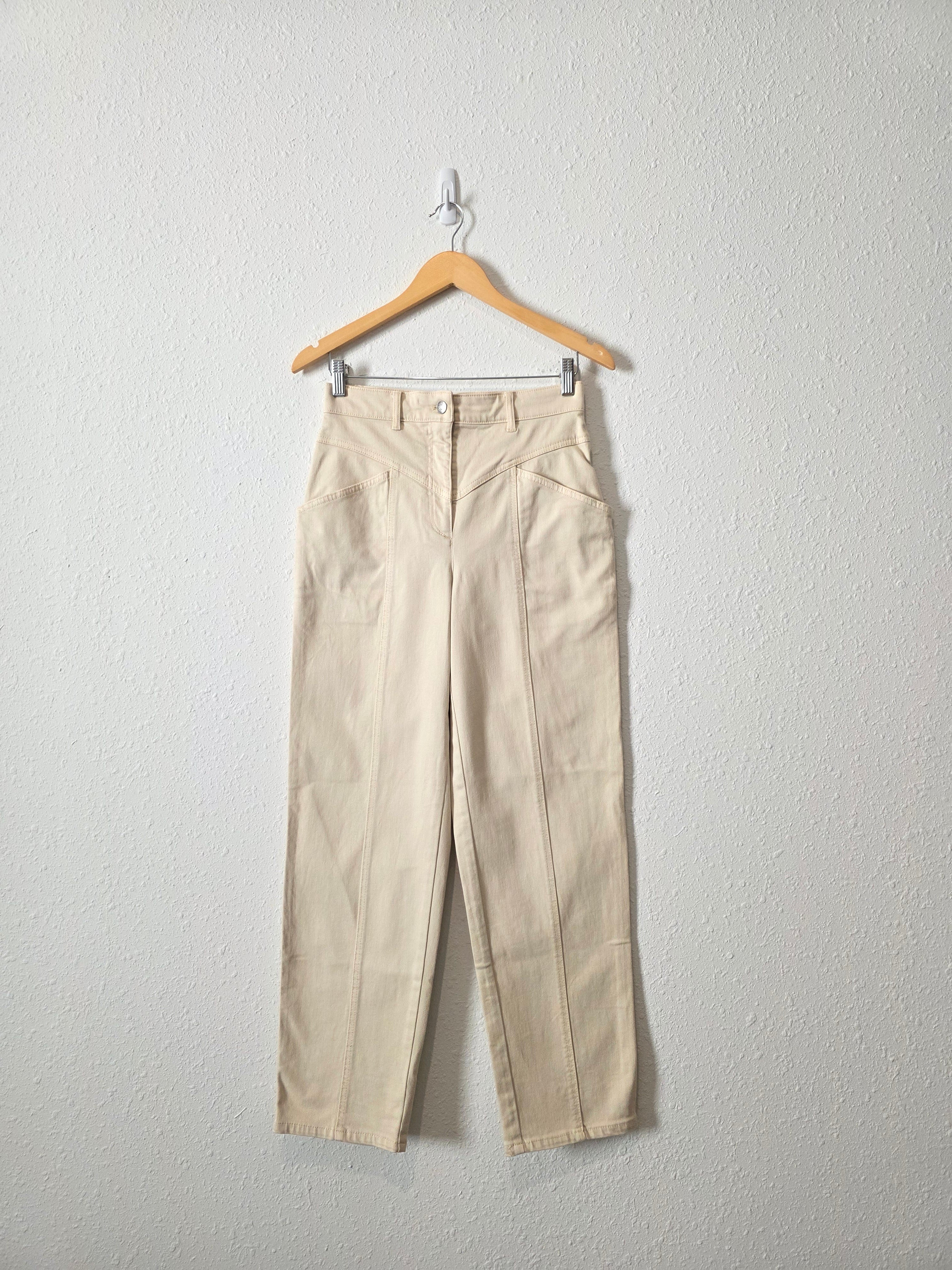 Aritzia Ecru Straight Pants (2)
