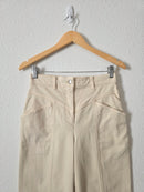 Aritzia Ecru Straight Pants (2)