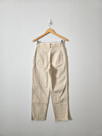 Aritzia Ecru Straight Pants (2)