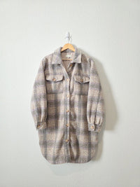 Z Supply Plaid Oversized Jacket (L)