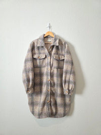 Z Supply Plaid Oversized Jacket (L)