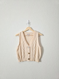Cable Knit Sweater Vest (L)