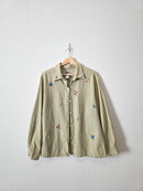 Vintage Floral Embroidered Button Up (2X)