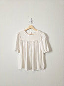 Smocked Short Sleeve Top (M)