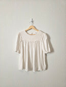 Smocked Short Sleeve Top (M)