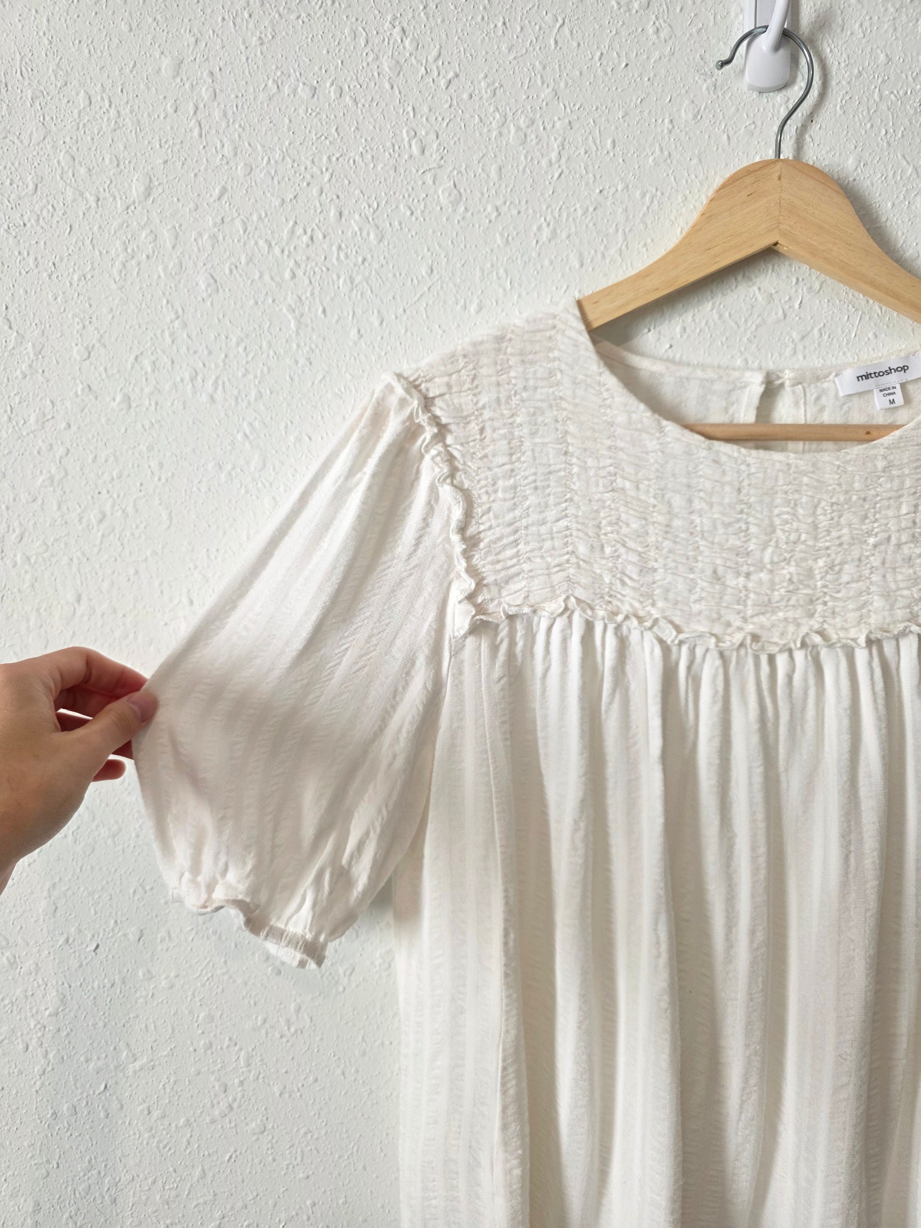 Smocked Short Sleeve Top (M)