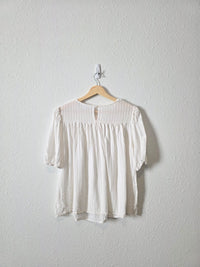 Smocked Short Sleeve Top (M)
