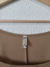 Free People Ribbed Puff Sleeve Top (M)