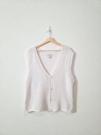 Textured Knit Sweater Vest (L)