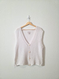 Textured Knit Sweater Vest (L)