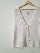 Textured Knit Sweater Vest (L)