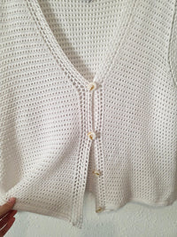 Textured Knit Sweater Vest (L)