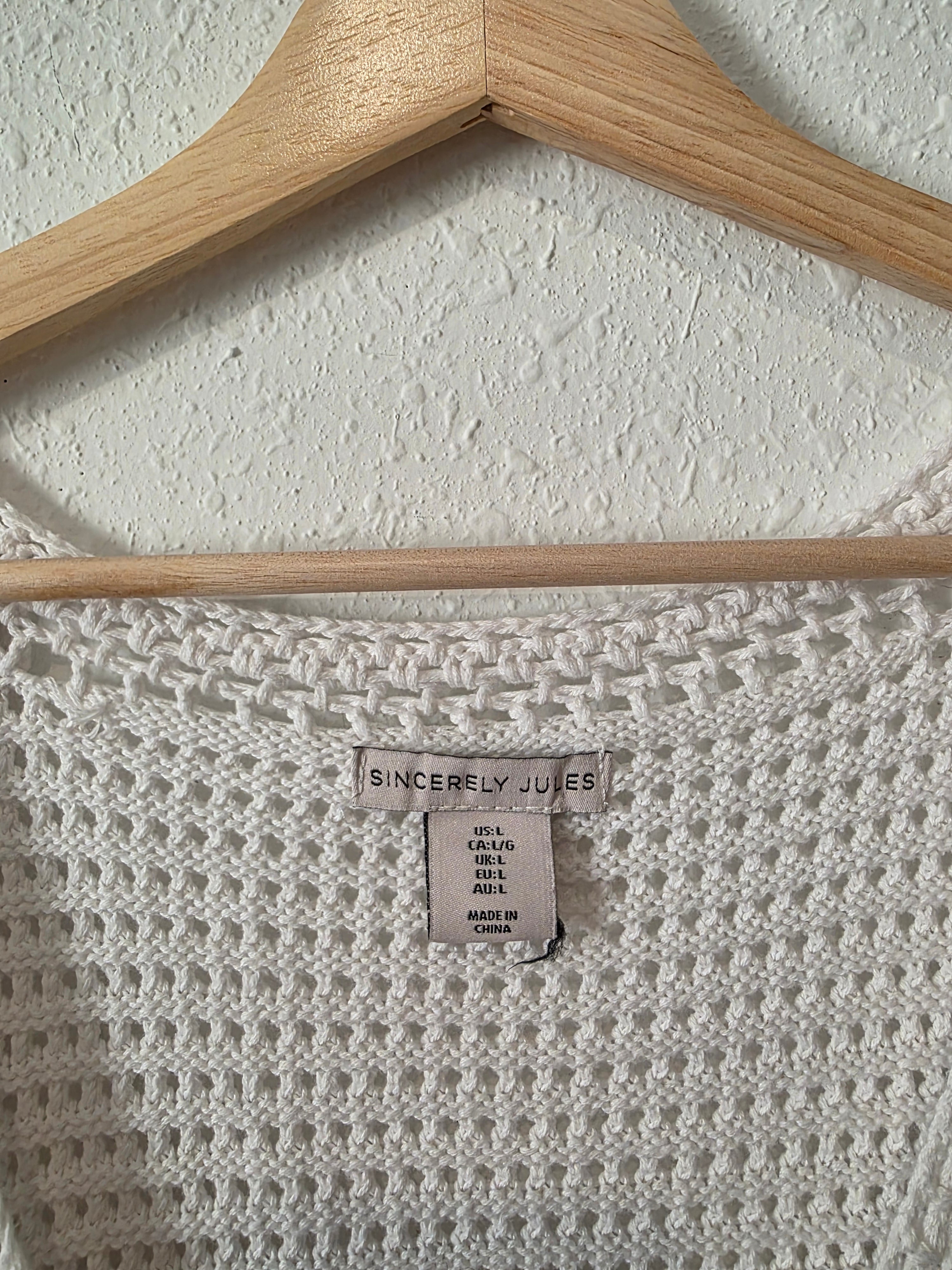 Textured Knit Sweater Vest (L)