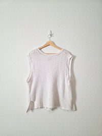 Textured Knit Sweater Vest (L)