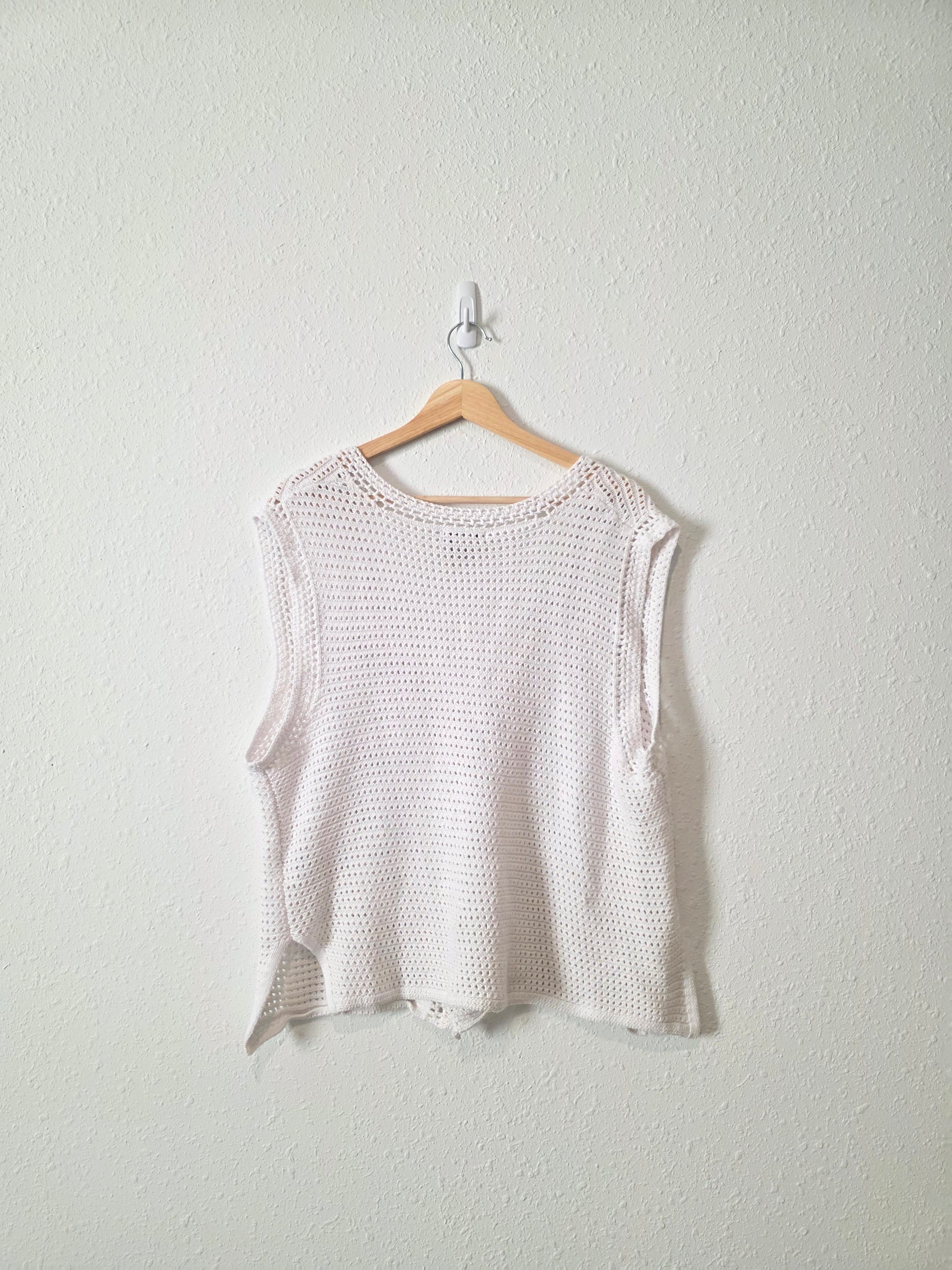 Textured Knit Sweater Vest (L)