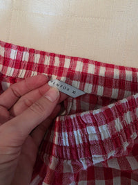 Linenfox Gingham Wide Leg Pants (Fits M/L)
