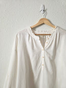 Madewell White Puff Sleeve Blouse (M)