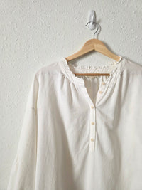 Madewell White Puff Sleeve Blouse (M)