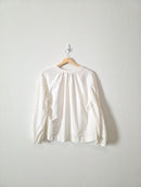 Madewell White Puff Sleeve Blouse (M)
