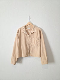 Neutral Corduroy Button Up (L)