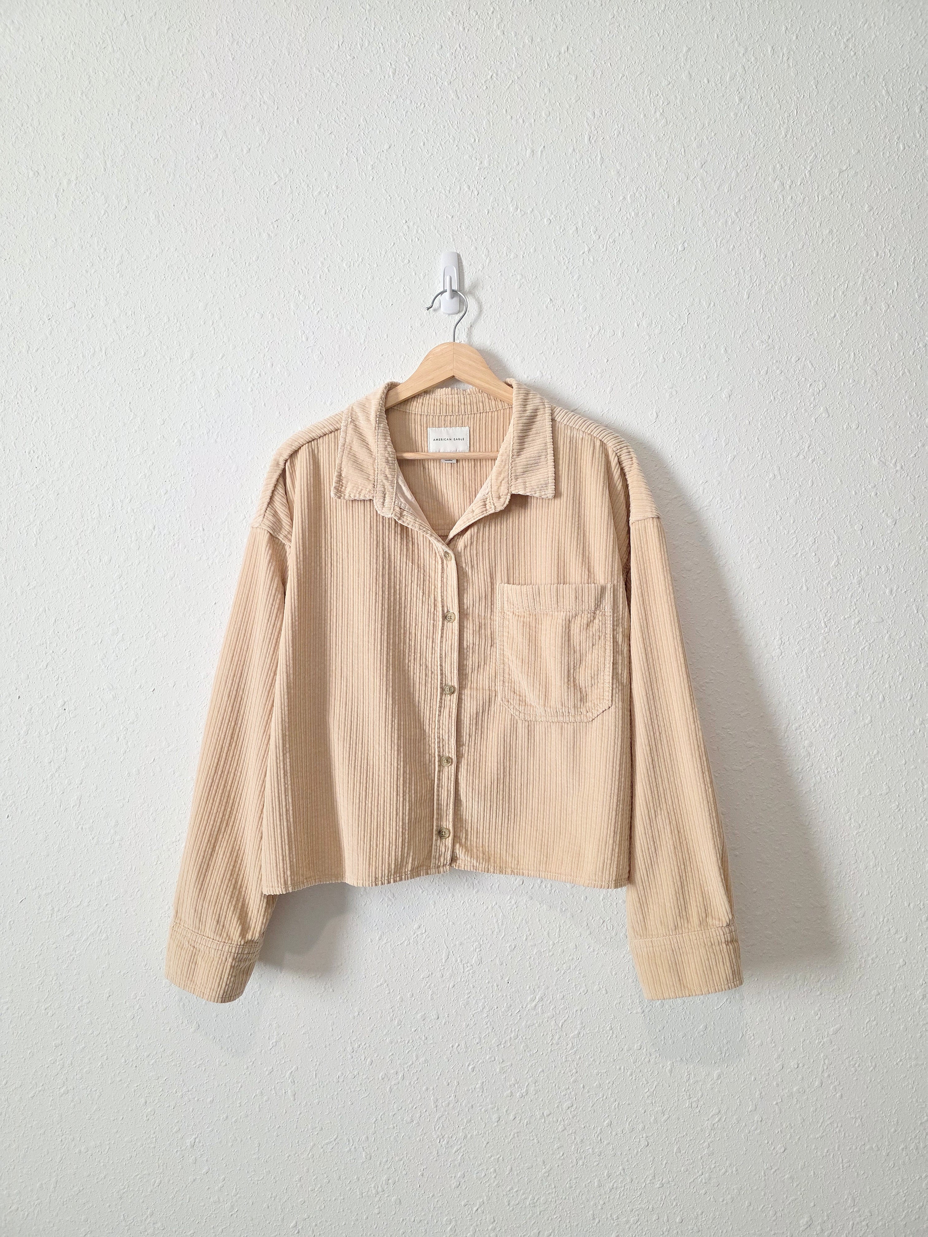 Neutral Corduroy Button Up (L)