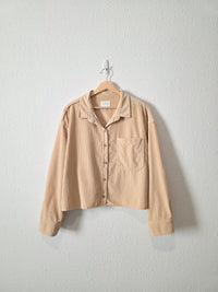 Neutral Corduroy Button Up (L)