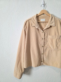 Neutral Corduroy Button Up (L)