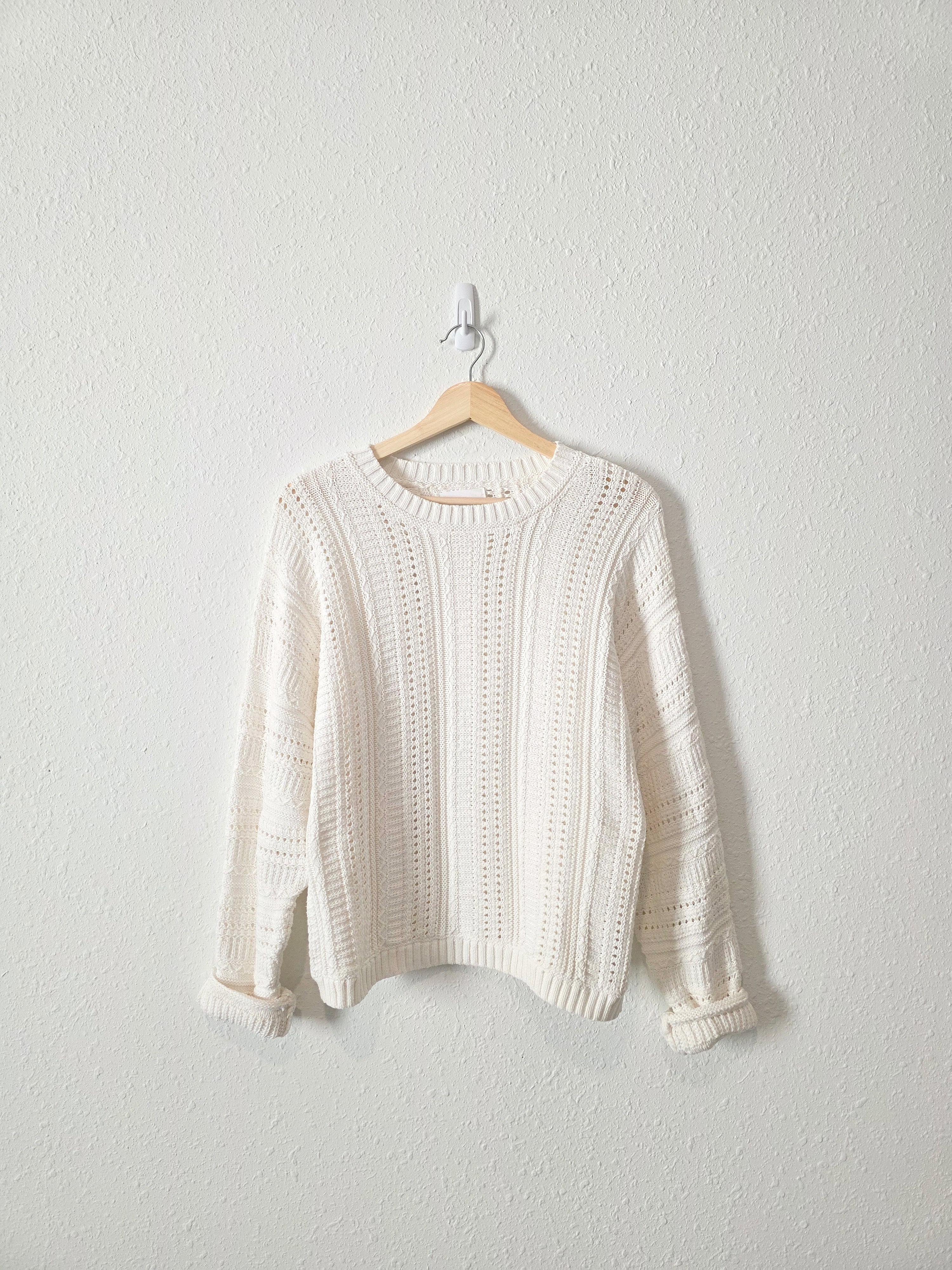 Textured Cotton Sweater (M)